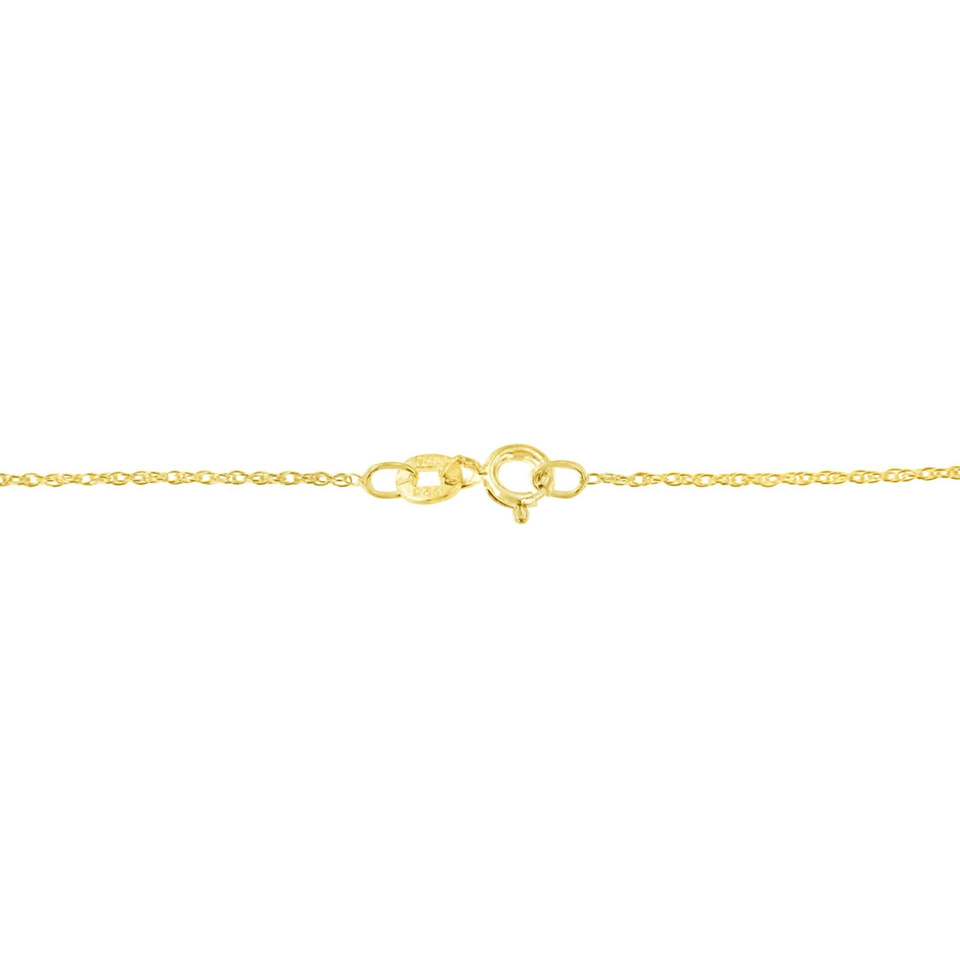 10K Gold 3-Stone Drop Pendant Necklace with Princess Cut Diamonds,1/5 Cttw - Sable Gold