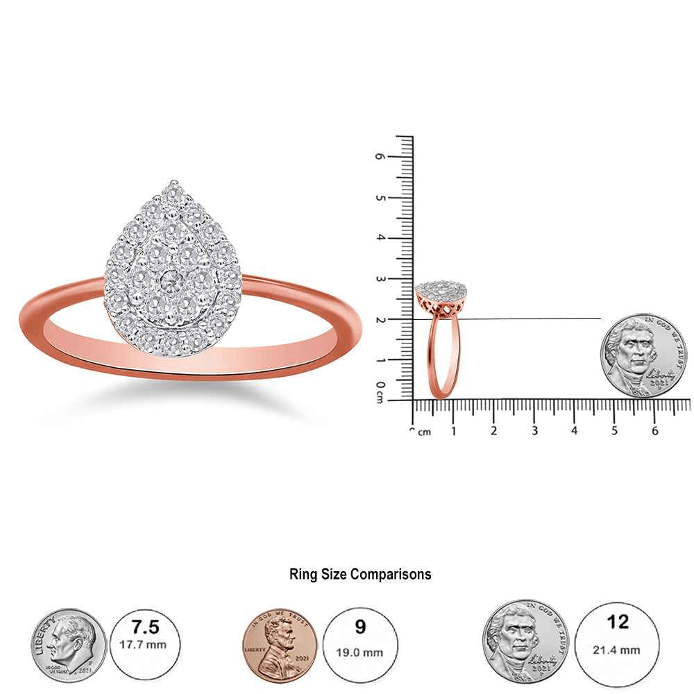 Exquisite 10K Rose Gold Diamond Promise Ring with 3/8 Cttw Diamonds - Sable Gold