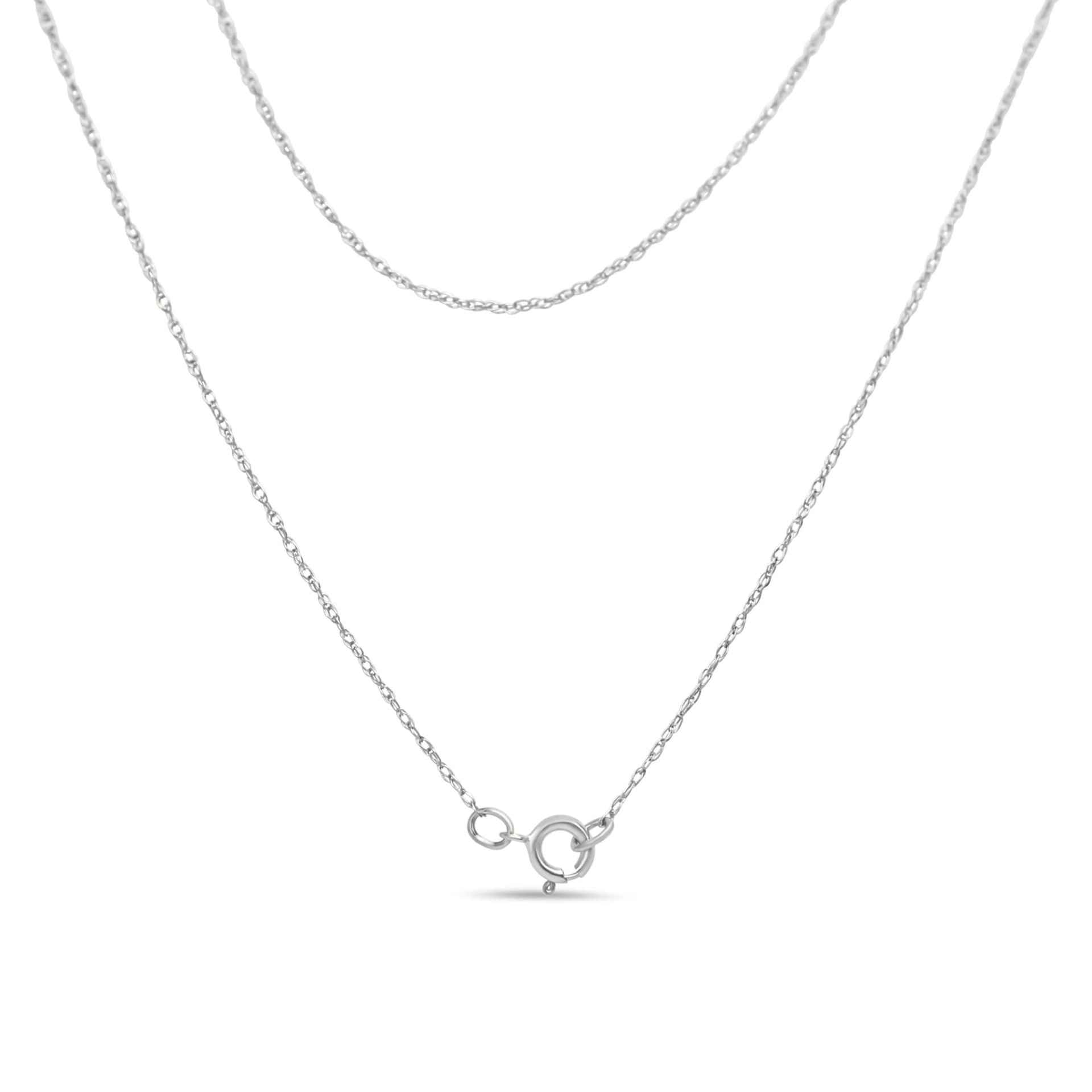 10K White Gold 1/10 Cttw Diamond Pendant Necklace - Miracle Set Round-Cut Diamond, 18" Chain, Various Shapes