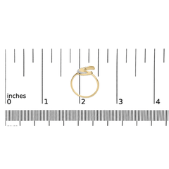 10K Yellow Gold Diamond Crescent Moon Ring - Celestial Charm and Timeless Grace - Sable Gold