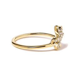 10K Yellow Gold 0.10 Cttw Diamond Palm Tree Cocktail Ring - Sable Gold