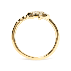 10K Yellow Gold 0.10 Cttw Diamond Palm Tree Cocktail Ring - Sable Gold