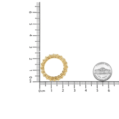 14K Gold 4.00 Cttw Princess Cut Diamond Eternity Ring (VS1-VS2 Clarity) - Sable Gold