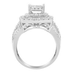 14KT White Gold Diamond Cocktail Ring - 1 1/2 Carat, H-I Color, SI2-I1 Clarity - Sable Gold