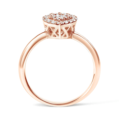 Exquisite 10K Rose Gold Diamond Promise Ring with 3/8 Cttw Diamonds - Sable Gold