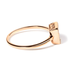 10K Rose Gold 1/3 Cttw Princess Cut Diamond Composite Square Ring - Exquisite Craftsmanship & Elegance (H-I Color, I1-I2 Clarity) - Sable Gold