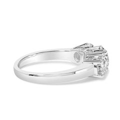 Elegant 14K White Gold 2.00 Cttw Diamond 3 Stone Ring - VS1-VS2 Clarity - Sable Gold