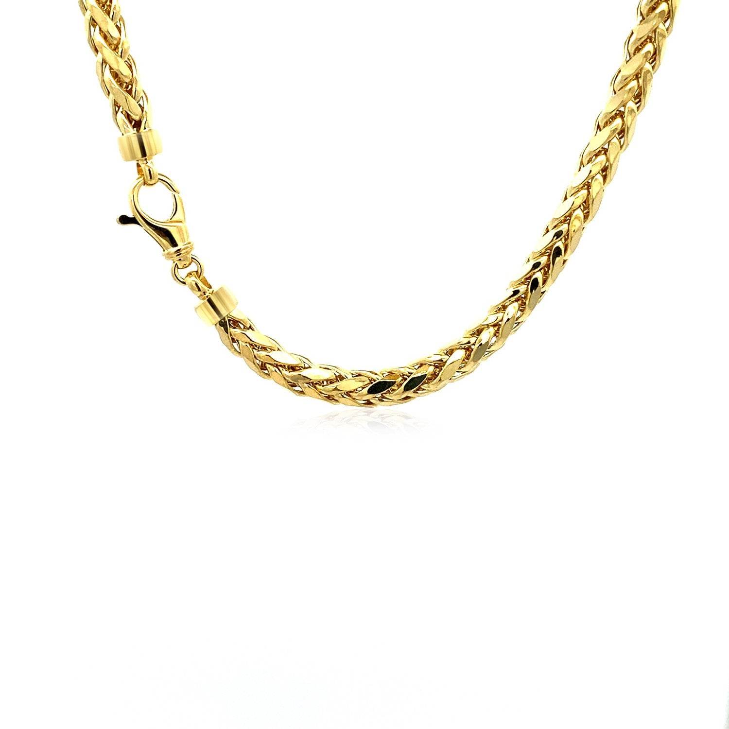 14k Yellow Gold Diamond Cut Round Franco Chain (5.30 mm) - Sable Gold