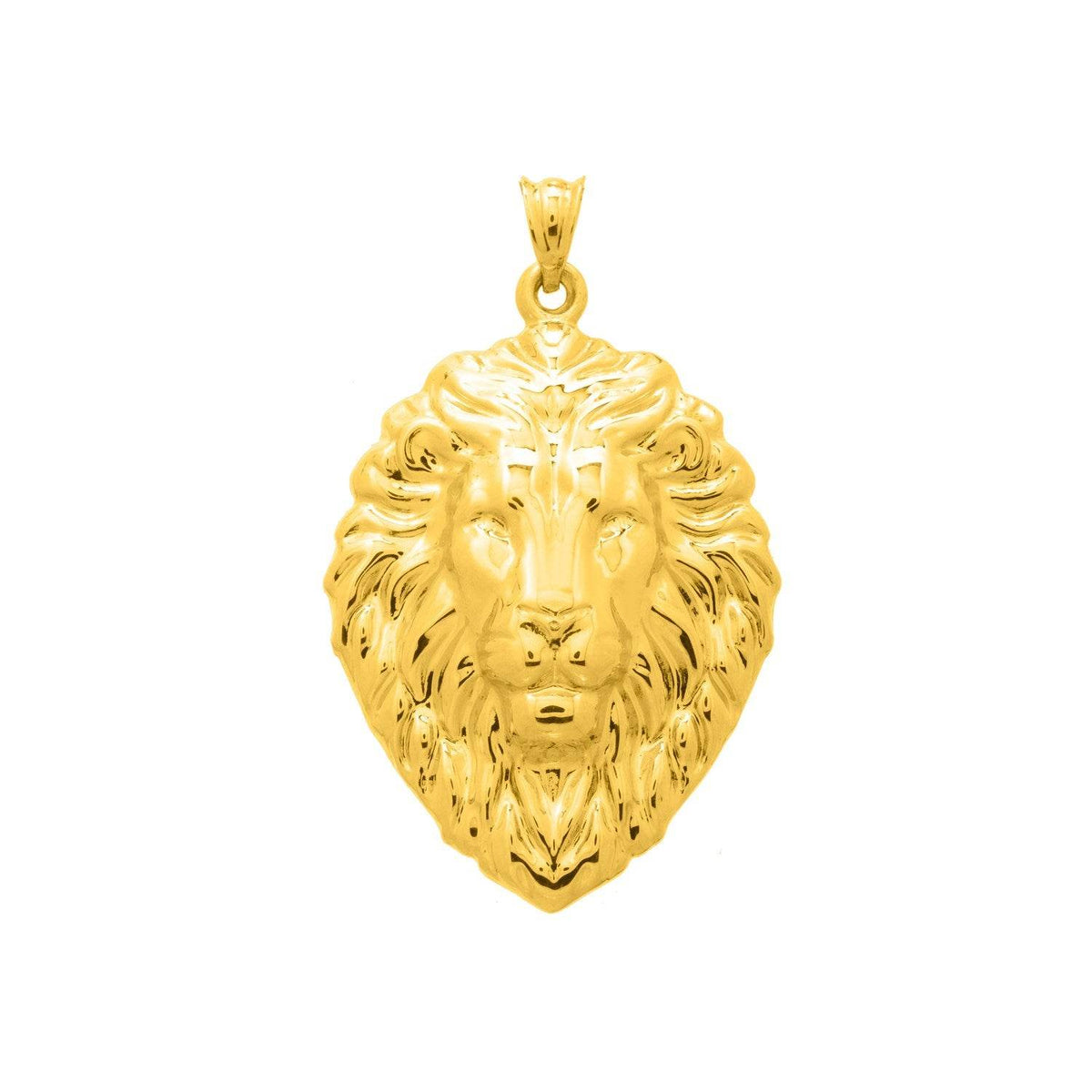 Lions Head Pendant in 14K Yellow Gold - Sable Gold