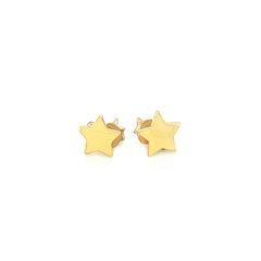 14k Yellow Gold Post Earrings with Stars(6.5mm) - Sable Gold