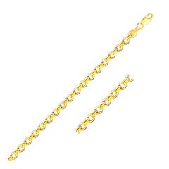 14k Yellow Gold Diamond Cut Cable Link Chain (3.70 mm) - Sable Gold