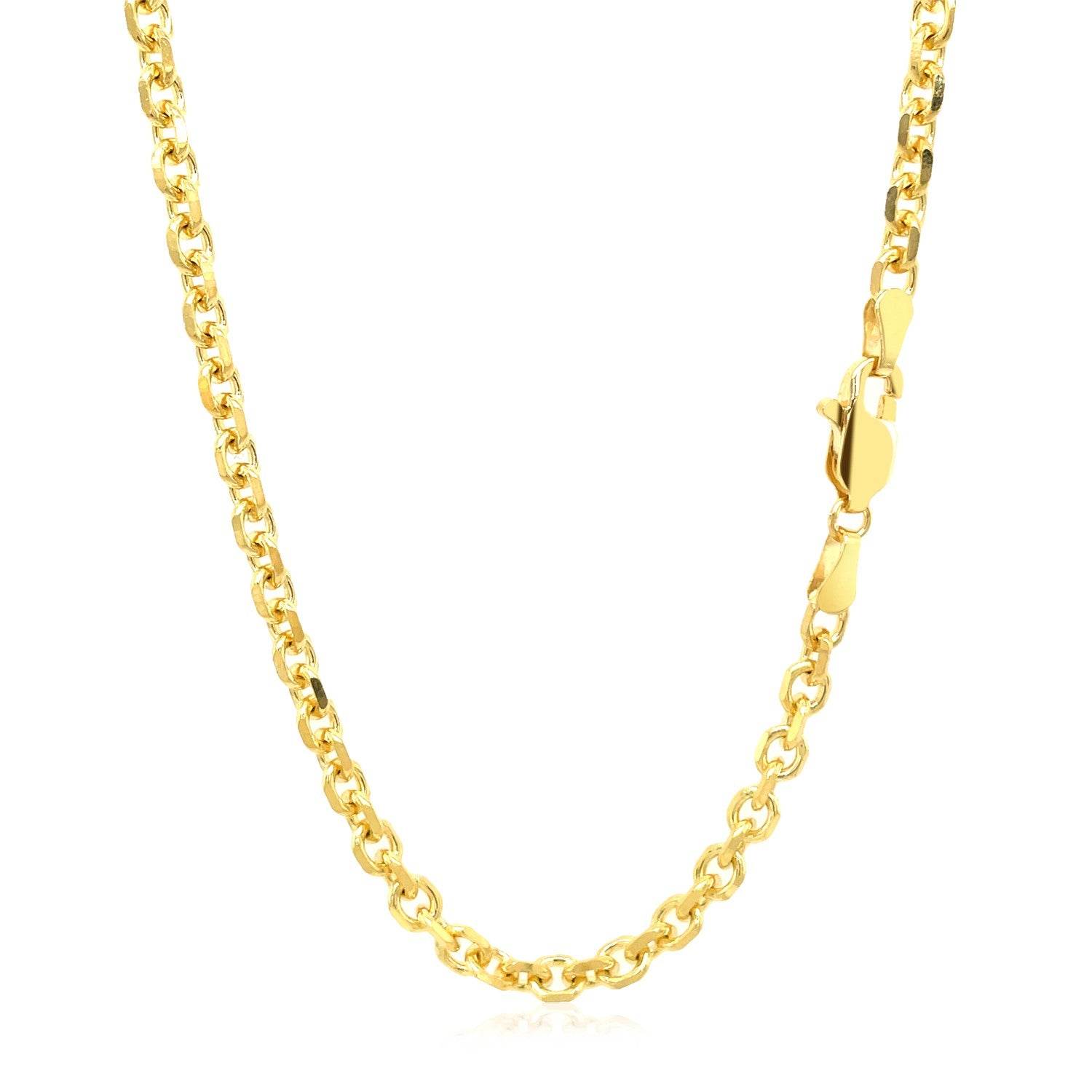 14k Yellow Gold Diamond Cut Cable Link Chain (3.70 mm) - Sable Gold