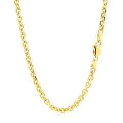 14k Yellow Gold Diamond Cut Cable Link Chain (3.70 mm) - Sable Gold