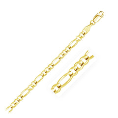 10K Yellow Gold Solid Figaro Chain (4.50 mm) - Sable Gold