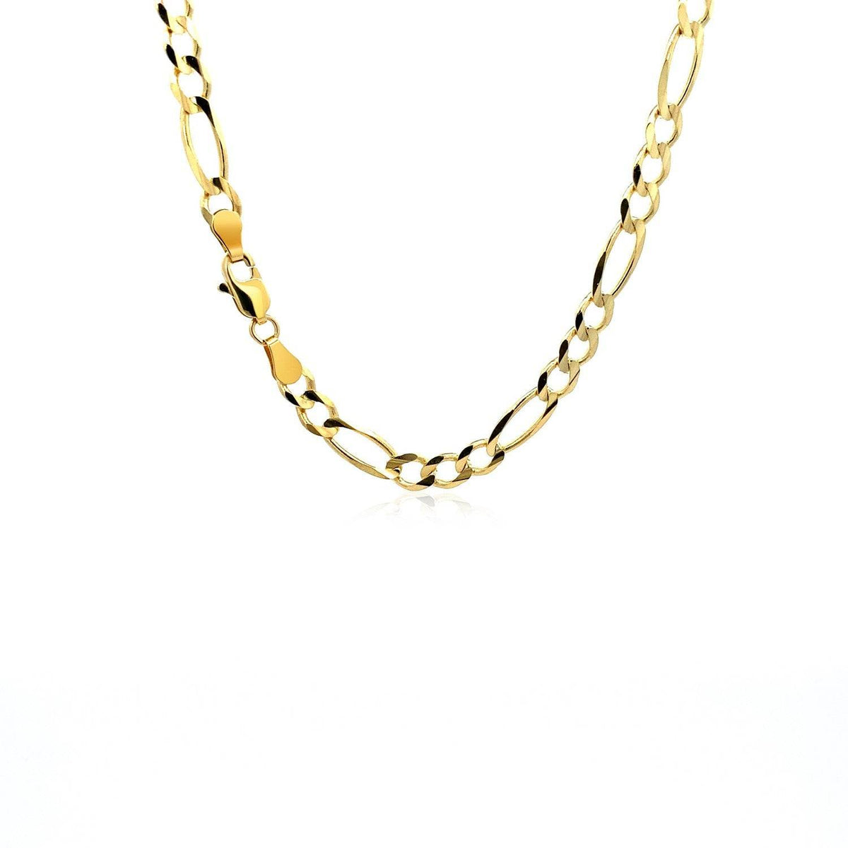 10K Yellow Gold Solid Figaro Chain (4.50 mm) - Sable Gold