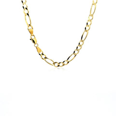 10K Yellow Gold Solid Figaro Chain (4.50 mm) - Sable Gold