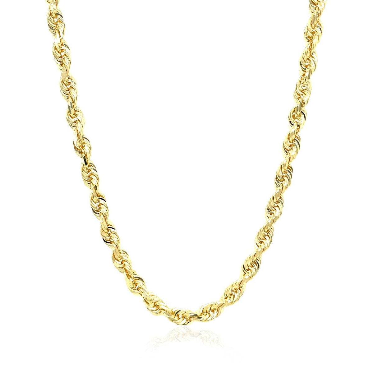 10k Yellow Gold Solid Diamond Cut Rope Chain (4.00 mm) - Sable Gold