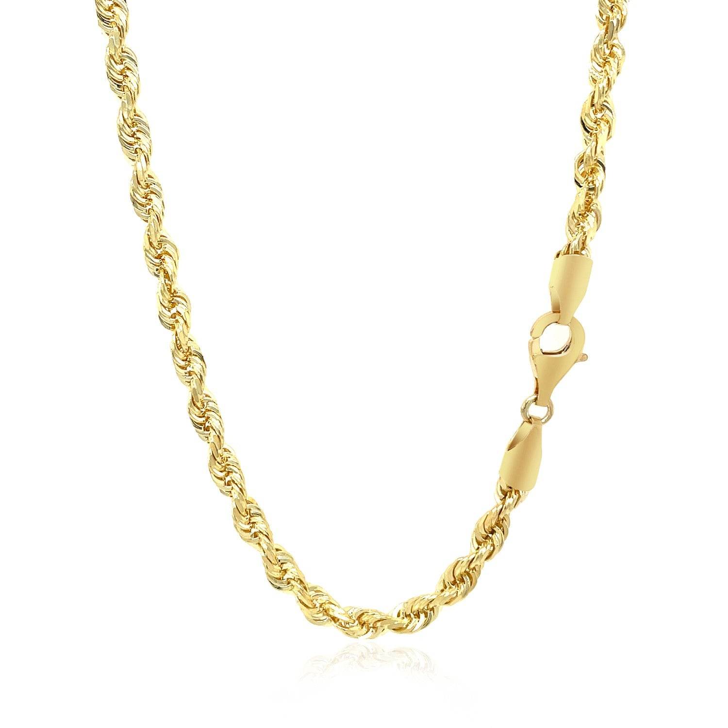 10k Yellow Gold Solid Diamond Cut Rope Chain (4.00 mm) - Sable Gold