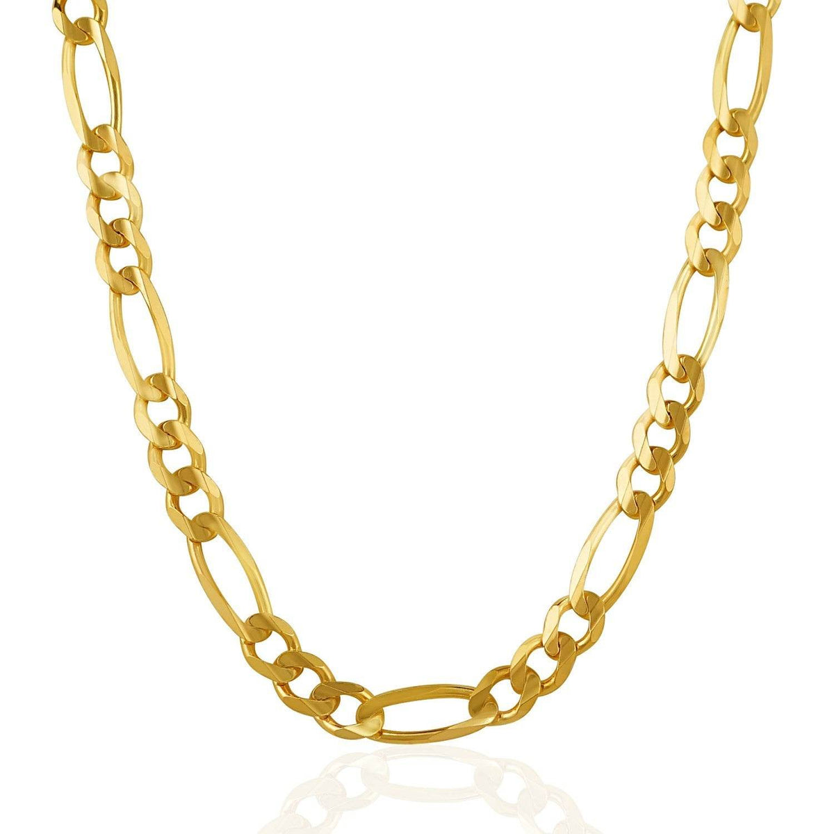 10K Yellow Gold Solid Figaro Chain (6.60 mm) - Sable Gold