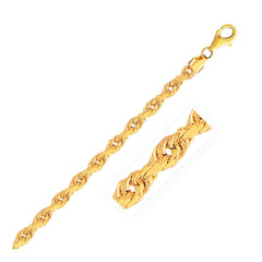 10k Yellow Gold Solid Diamond Cut Rope Chain (5.00 mm) - Sable Gold