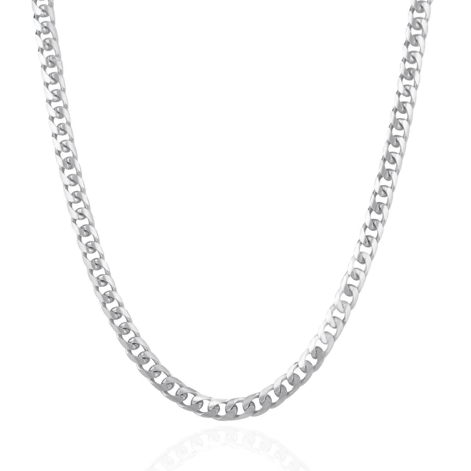 14k White Gold Solid Miami Cuban Chain (5.00 mm) - Sable Gold