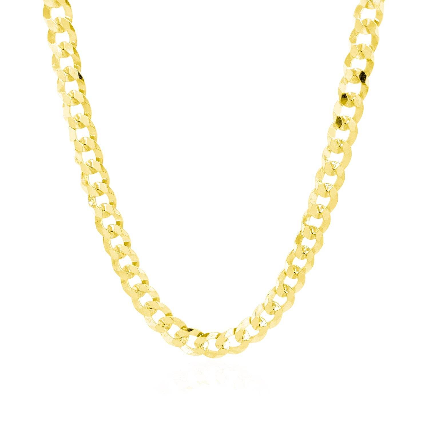 14k Yellow Gold Solid Curb Chain (5.70 mm) - Sable Gold