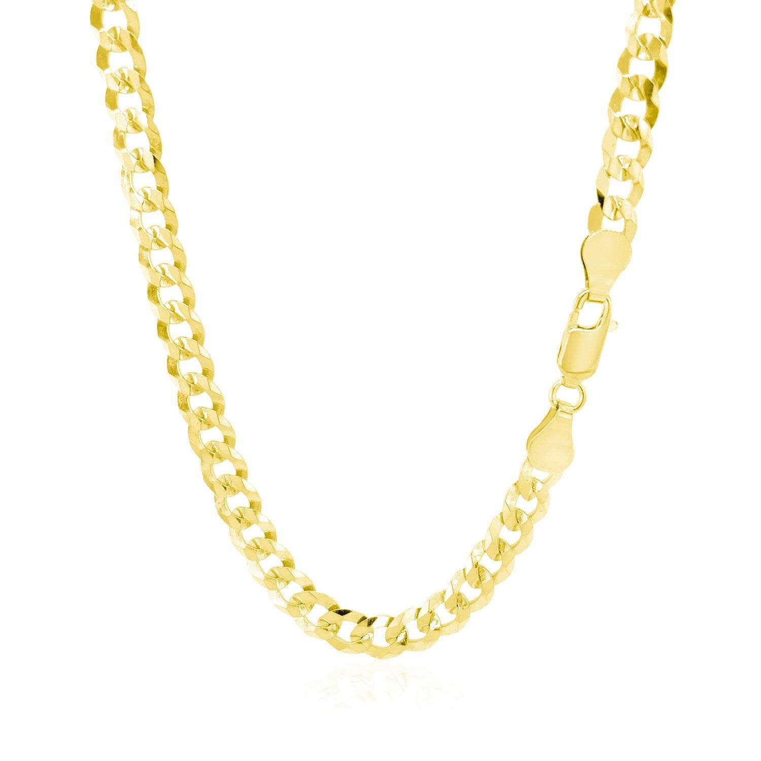 14k Yellow Gold Solid Curb Chain (5.70 mm) - Sable Gold