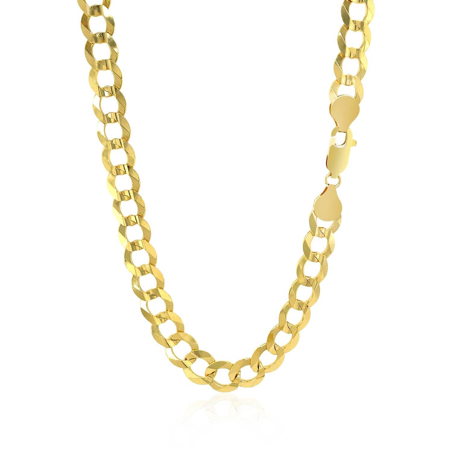 10k Yellow Gold Curb Chain (7.00 mm) - Sable Gold