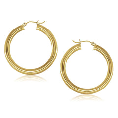 14k Yellow Gold Polished Hoop Earrings (5x40mm) - Sable Gold