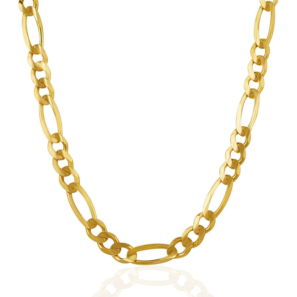 14k Yellow Gold Solid Figaro Chain (7.00 mm) - Sable Gold