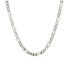 14k White Gold Solid Figaro Chain (3.00 mm) - Sable Gold