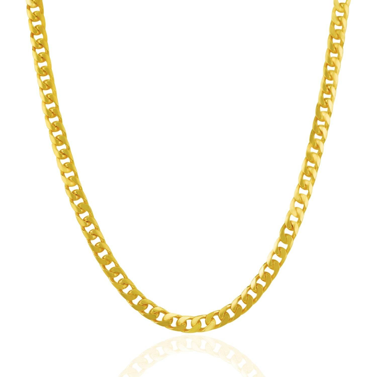 14k Yellow Gold Solid Miami Cuban Chain (5.00 mm) - Sable Gold