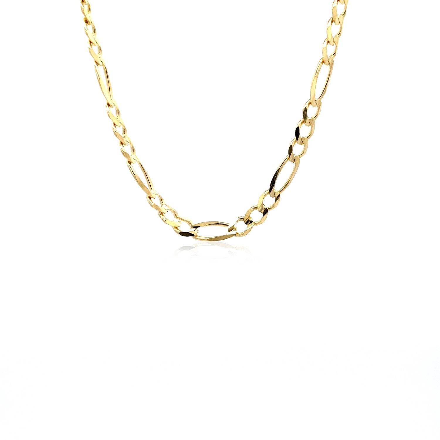 14k Yellow Gold Solid Figaro Chain (4.50 mm) - Sable Gold