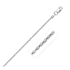 18k White Gold Round Wheat Chain (1.20 mm) - Sable Gold