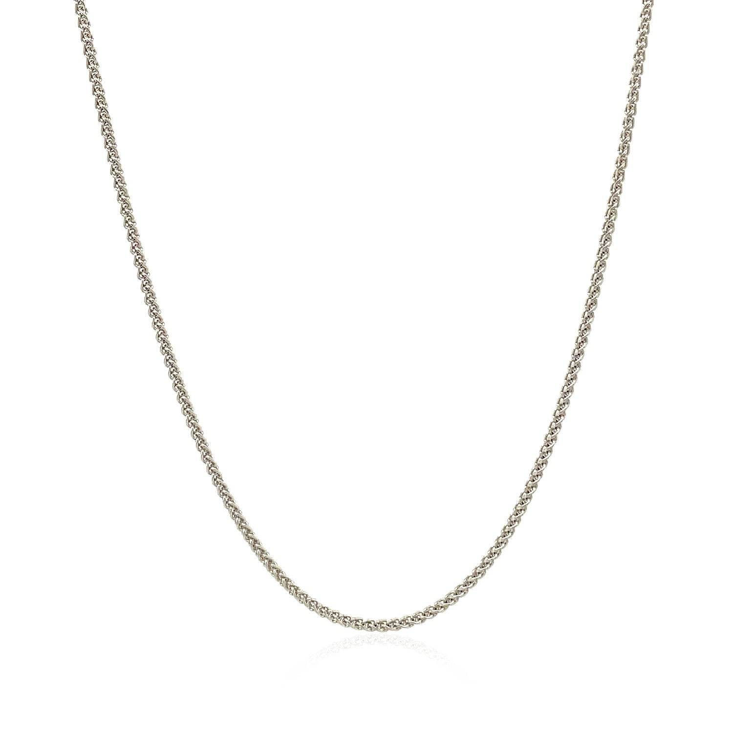 18k White Gold Round Wheat Chain (1.20 mm) - Sable Gold