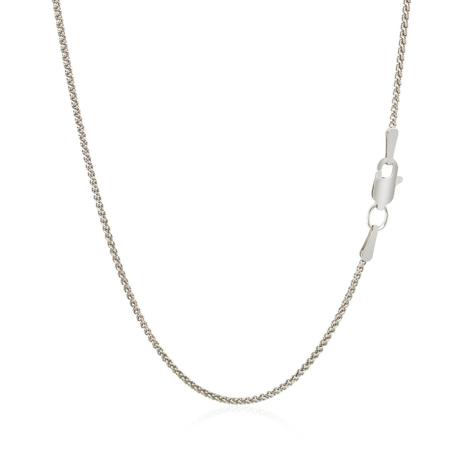 18k White Gold Round Wheat Chain (1.20 mm) - Sable Gold