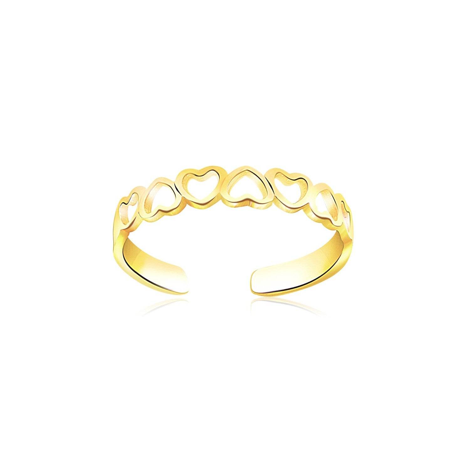 14k Yellow Gold Heart Toe Ring - Sable Gold