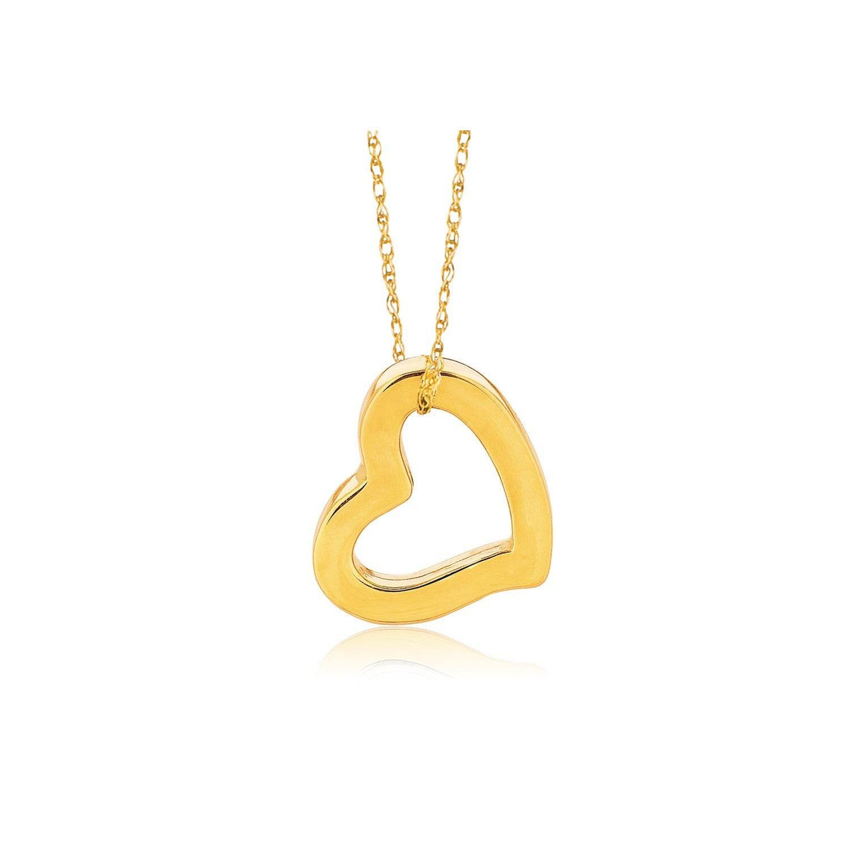 14k Yellow Gold Heart Pendant - Sable Gold