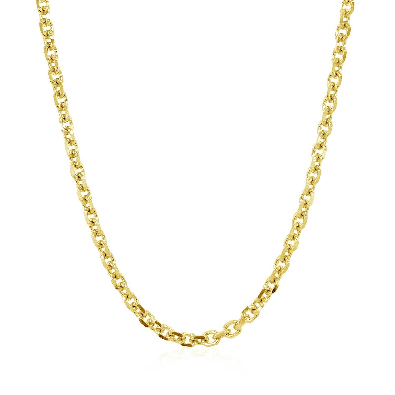 14k Yellow Gold Diamond Cut Cable Link Chain (3.0 mm) - Sable Gold