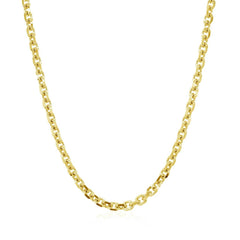 14k Yellow Gold Diamond Cut Cable Link Chain (3.0 mm) - Sable Gold