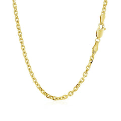 14k Yellow Gold Diamond Cut Cable Link Chain (3.0 mm) - Sable Gold