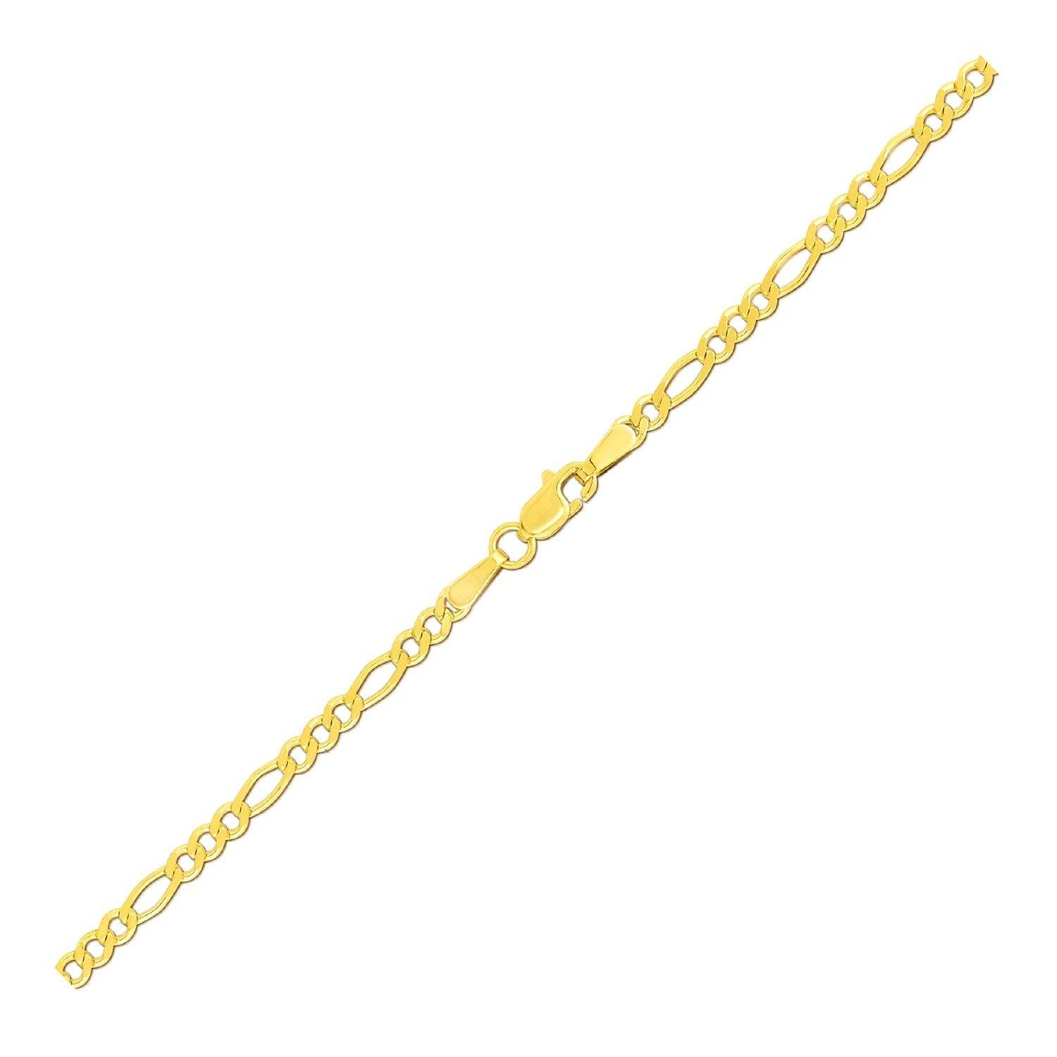 2.8mm 14k Yellow Gold Figaro Anklet - Sable Gold