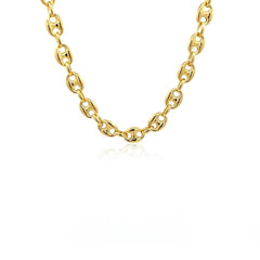 14k Yellow Gold Puffed Mariner Link Chain (6.80 mm) - Sable Gold