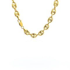 14k Yellow Gold Puffed Mariner Link Chain (6.80 mm) - Sable Gold