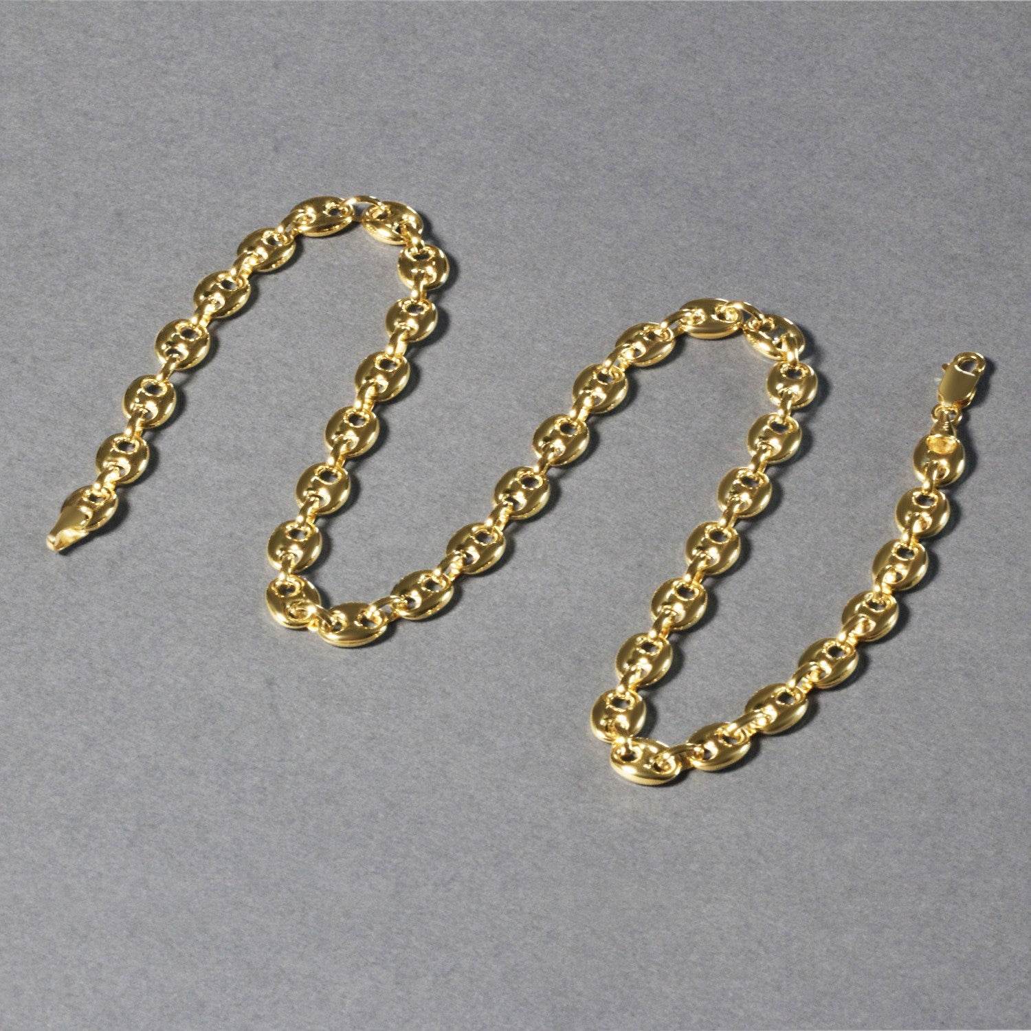 14k Yellow Gold Puffed Mariner Link Chain (6.80 mm) - Sable Gold