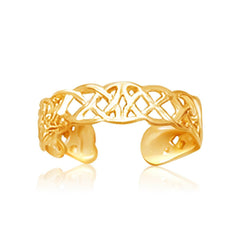 14k Yellow Gold Toe Ring in a Celtic Knot Style - Sable Gold