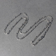 14k White Gold Solid Figaro Chain (2.60 mm) - Sable Gold