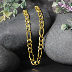 10K Yellow Gold Solid Figaro Chain (5.30 mm) - Sable Gold