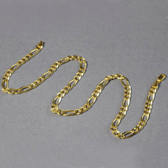 10K Yellow Gold Solid Figaro Chain (5.30 mm) - Sable Gold