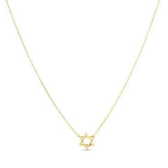 14k Yellow Gold Star of David Necklace - Sable Gold